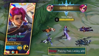 GODLIKE!! LESLEY REVAMP SKIN IS TOO OP + ONE SHOT BUILD | TOP  GLOBAL LESLEY - MLBB