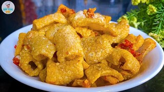 Cách làm DA HEO CHIÊN GIÒN MẮM TỎI siêu ngon siêu giòn | Bếp Của Vợ