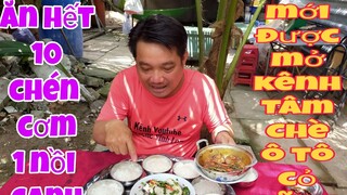Bà Chè thử thách Tâm Chè ăn hết 10 chén cơm và 1kg cá Bông Lau, mới được mở Kênh YouTube mới