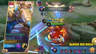 MAIN ALDOUS FULL BUILD MERAH DEMAGE APAAN TUH GUYS SAKIT AMAT 😶 - MLBB