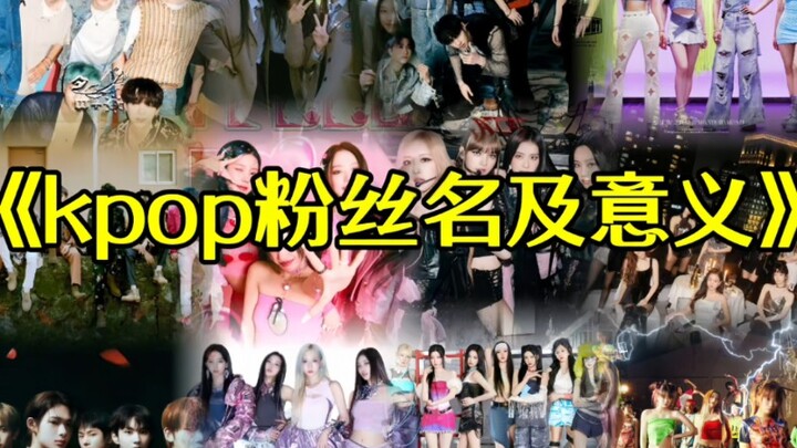 Groups with many “only fans” might even have fan names that no one knows—K-pop group fan names and t