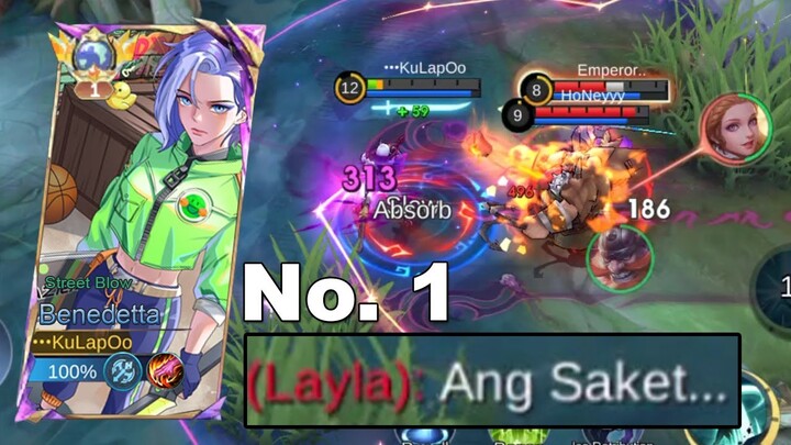 Benedetta No Mercy " Layla " Cried | Mobile Legends