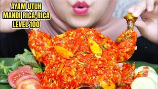 VIRAL BANGET‼️ASMR 1 EKOR AYAM UTUH MANDI SAMBAL RICA-RICA PEDAS LEVEL 100 | ASMR INDONESIA