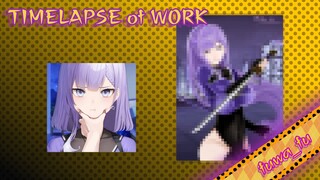 Drawing process of Eleine celestia(re:memories)