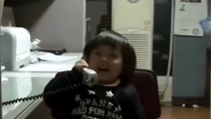 Major cuteness ahead!! A cute kid calls their older brother and only says one word the whole time.