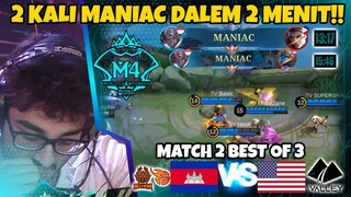 PERTAMA X DI M4 !! 2X MANIAC DALAM 2 MENIT!! ESMERALDA OFFLANE IS BACK!! USA VS KAMBOJA MATCH 2 BO 3