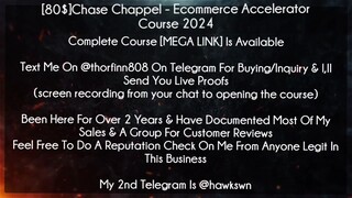 [80$]Chase Chappel Course Ecommerce Accelerator Course 2024 download