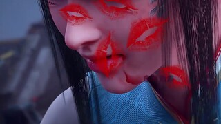 Abstract version of Xiao Yan vs. Feng Qing'er, Qing'er: Your kissing skills are indeed very strong