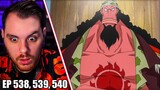 A Hero Who Freed The Slaves || One Piece Episode 538, 539 & 540 REACTION