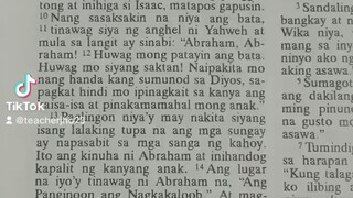 Pang Araw Araw na Talata.                                   Genesis 22:9-14