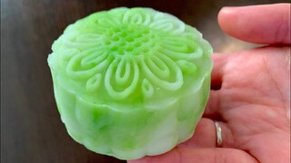 Làm bánh dẻo Trung Thu ngọc lục bảo nhân sữa dừa hấp dẫn_Bếp Hoa