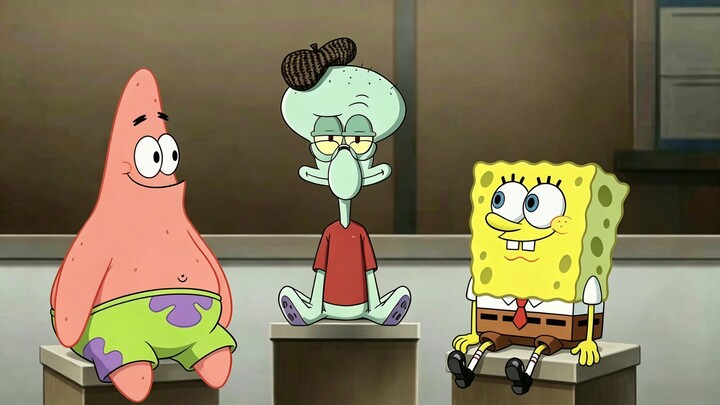 “The octopus hiding in the Krusty Krab’s kitchen, playing the recorder…”
