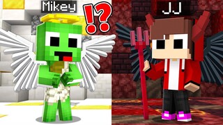 How Baby Mikey & JJ Shapeshift to ANGEL and DEMON in Minecraft challenge (Maizen Mizen Mazien)