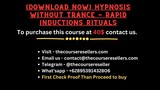 [Download Now] Hypnosis Without Trance - Rapid Inductions Rituals