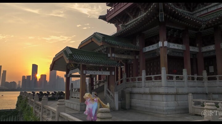Sunset over Tengwang Pavilion