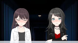 Two people fighting passionately in a haunted house