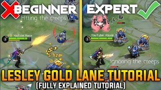 LESLEY GOLD LANE TRICK TUTORIAL (FULLY EXPLAINED) - MLBB