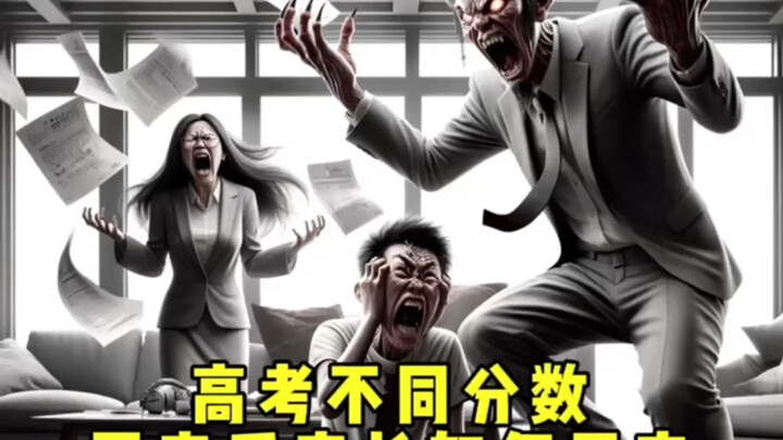 ردود فعل الأهالي بعد عودة الطلاب إلى المنزل بحسب درجاتهم في امتحان القبول الجامعي — المشاهد واقعية ل