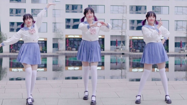 JK uniform and white silk, classic small house dance one shot to the end ◆ Happy synthesizer ◆ [Kong