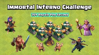 Immortal Inferno Challenge | Heroes & Pets VS Inferno & Builder Hut | Clash of Clans