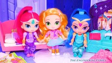 Shimmer and Shine and Leah and Minnie have Slumber Party Fun