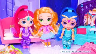 Shimmer and Shine and Leah and Minnie have Slumber Party Fun