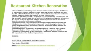 Restaurant Kitchen Renovation