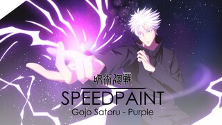 Gojo Satoru - Purple (Speedpaint Drawing)