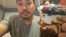 Public ASMR - Sundae Oreo Cookies Ice Cream With Chocolate Sauce (Eating Sounds)
