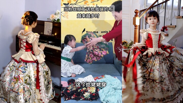 มันเป็นเพียงผ้าเก่าๆ ที่พันกัน แต่คุณยายทำให้มันดูยุ่งเหยิงจนฉันใส่ไม่ได้