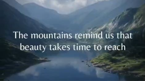 Beauty Takes Time To Reach 🏔️