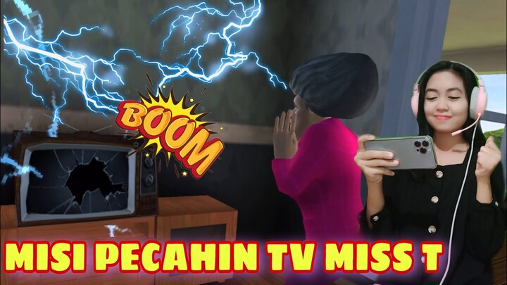 Part3 BERHASIL!! Pecahin TV nya miss T scary teacher | sampe nangis😅 #games #shorts #youtube