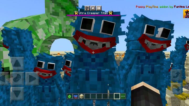 Ultra Creeper Titan VS Poppy Playtime ADDON in Minecraft PE