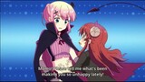 Machikado Mazoku-Shamiko Rubs Momo's Tummy- Yuri Anime Moment