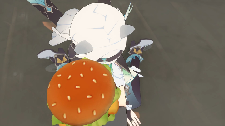 Liu Ying the kitten, you can eat a cheeseburger.