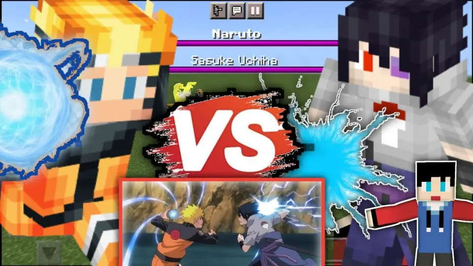 Naruto Vs Sasuke Anime Battle Minecraft Part 2 Bilibili