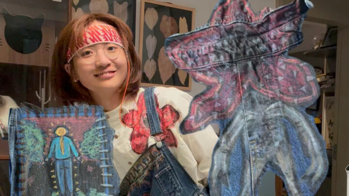 The flickering lights are a召唤 from another world… Upcycling old clothes