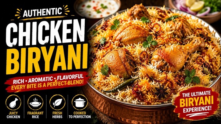 Authentic Chicken Biryani | Homemade Cooking