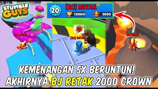 AKHIRNYA 2000 CROWN! PUSH 1995 CROWN MENUJU 2000 CROWN & KLAIM 100 GEMS GRATIS - Stumble Guys