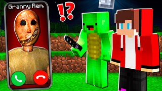 Why Creepy Granny Remake CALLING at 3:00am to MIKEY and JJ ? - in Minecraft Maizen