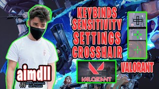 aimdll Valorant Settings Sensitivity Keybinds Crosshair and Setup 2021