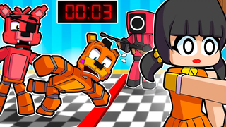 Freddy เล่นเกมปลาหมึก Minecraft Five Nights ที่ FNAF Roleplay ของ Freddy