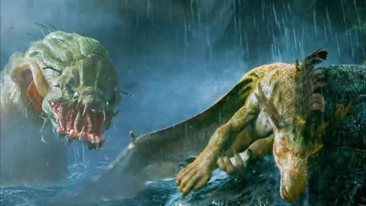 Rồng khổng lồ đại chiến quái vật biển, cuối cùng lại bị nó ngoạm chết một phát