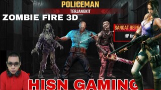 game zombie fire 3D.  zombie policeman terjangkit