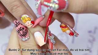 Cách vẽ móng valentine siêu cute #beauty