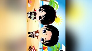 Balas  Chibi Levi & Eren Main Tiktok animasiaot AttackOnTitan fyp viral trending animasi animation levi eren AQUAAirPower