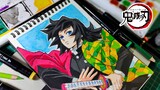 Coloring Tomioka Giyu | Kimetsu no Yaiba season 4 | Watercolor