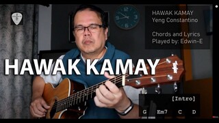 HAWAK KAMAY (Yeng Constantino) Guitar Chords & Lyrics Guitaroke Karaoke Sing-along | Edwin-E