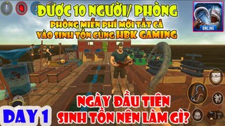Raft Survival Multiplayer - Cách Tìm Kiếm Chế Tạo Nguyên Liệu, Xây Dựng Cho Người Mới Chơi Ngày 1
