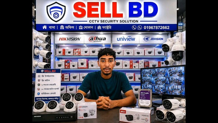 🔐 SELL BD CCTV SECURITY🏠 বাসা | 🏢 অফিস | 🏪 দোকান | 🏭 ফ্যাক্টরি🚨 সারা বাংলাদেশে FREE Installati